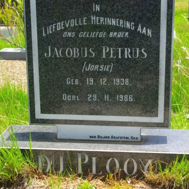 PLOOY Jacobus Petrus, du 1938-1986