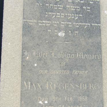 REGENSBERG Max -1958