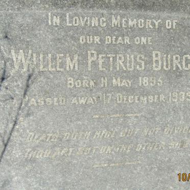 BURGER Willem Petrus 1895-1939