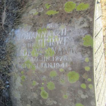 MERWE Johanna C. H. S., van der nee DE WINNAAR 1878-1941
