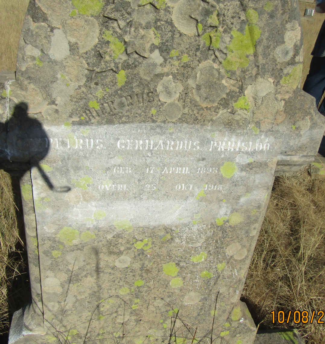 PRINSLOO Petrus Gerhardus 1893-1918