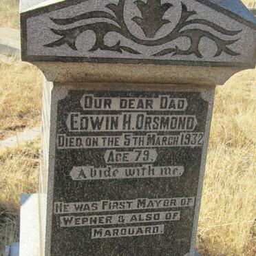 ORSMOND Edwin H. -1932