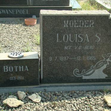 BOTHA Louisa S. nee V.D. BERG 1897-1985