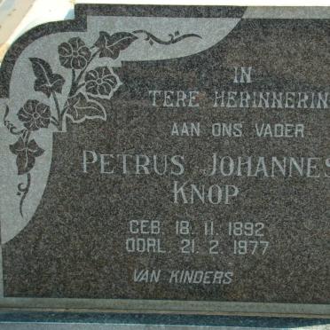 KNOP Petrus Johannes 1892-1977