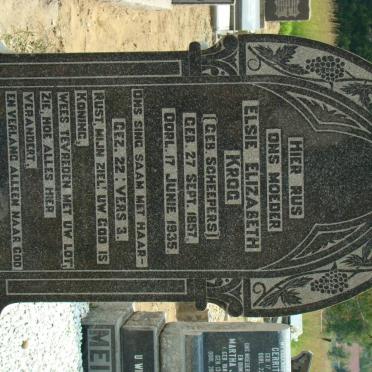 KROG Elise Elizabeth nee SCHEEPERS 1857-1935