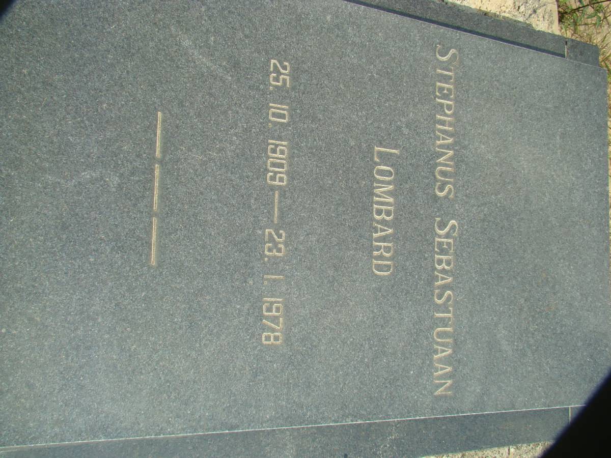 LOMBARD Stephanus Sebastuaan 1909-1978