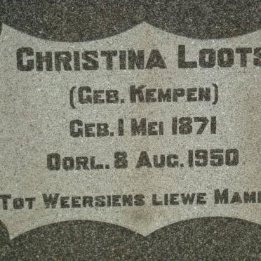 LOOTS Christina nee KEMPEN 1871-1950