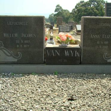 WYK Willem Jacobus, van 1897-1977 &amp; Anna Elizabeth 1911-1968