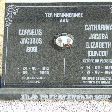 BADENHORST Cornelis Jacobus 1913-2000 &amp; Catharina Jacoba Elizabeth du PLESSIS 1928-1999