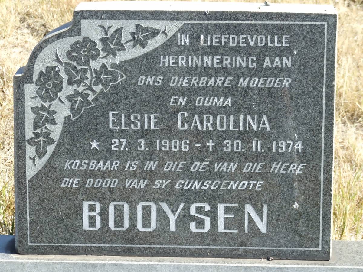 BOOYSEN Hermanus Gerhardus 1898-1969 &amp; Elsie Carolina 1906-1974