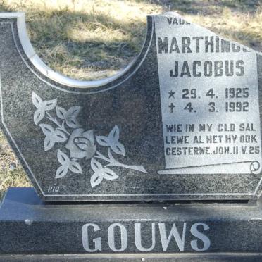 GOUWS Marthinus Jacobus 1925-1992