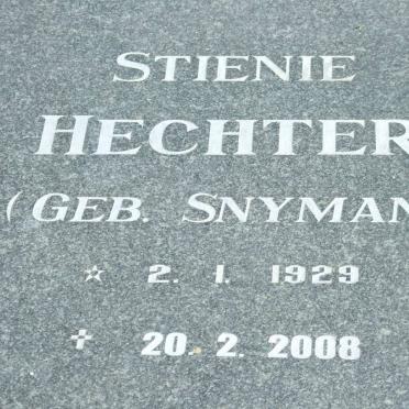 HECHTER Stienie nee SNYMAN 1929-2008