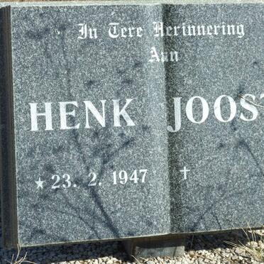 JOOSTE Henk 1947- &amp; Joan 1948-2000
