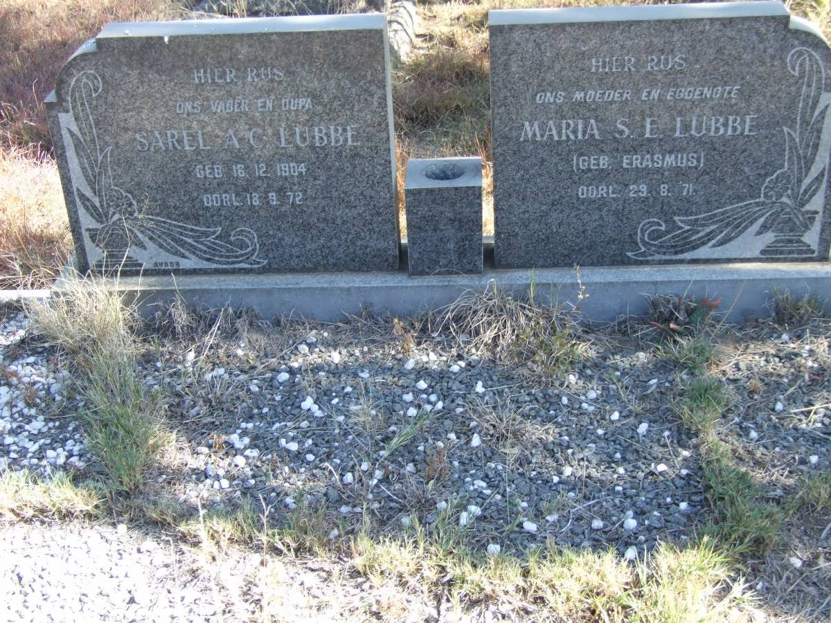 LUBBE Sarel A.C. 1904-1972 & Maria S.E. ERASMUS -1971