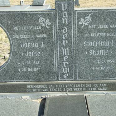 MERWE Jozua J. van der 1948-1992 &amp; Stofelina I. 1956-1992