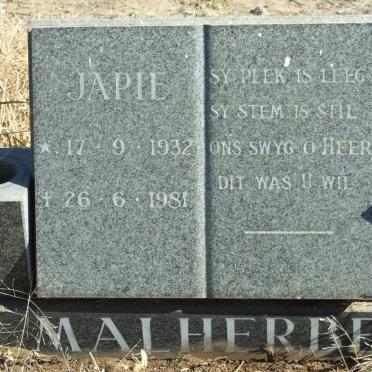 MALHERBE Japie 1932-1981