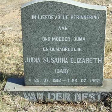 NEST Judia Susarha Elizabeth, van der 1912-1992