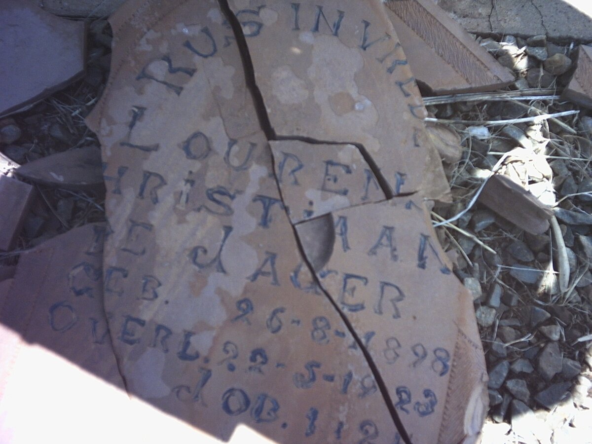 JAGER Lourens[s] [C]hristiaan, de 1898-1923