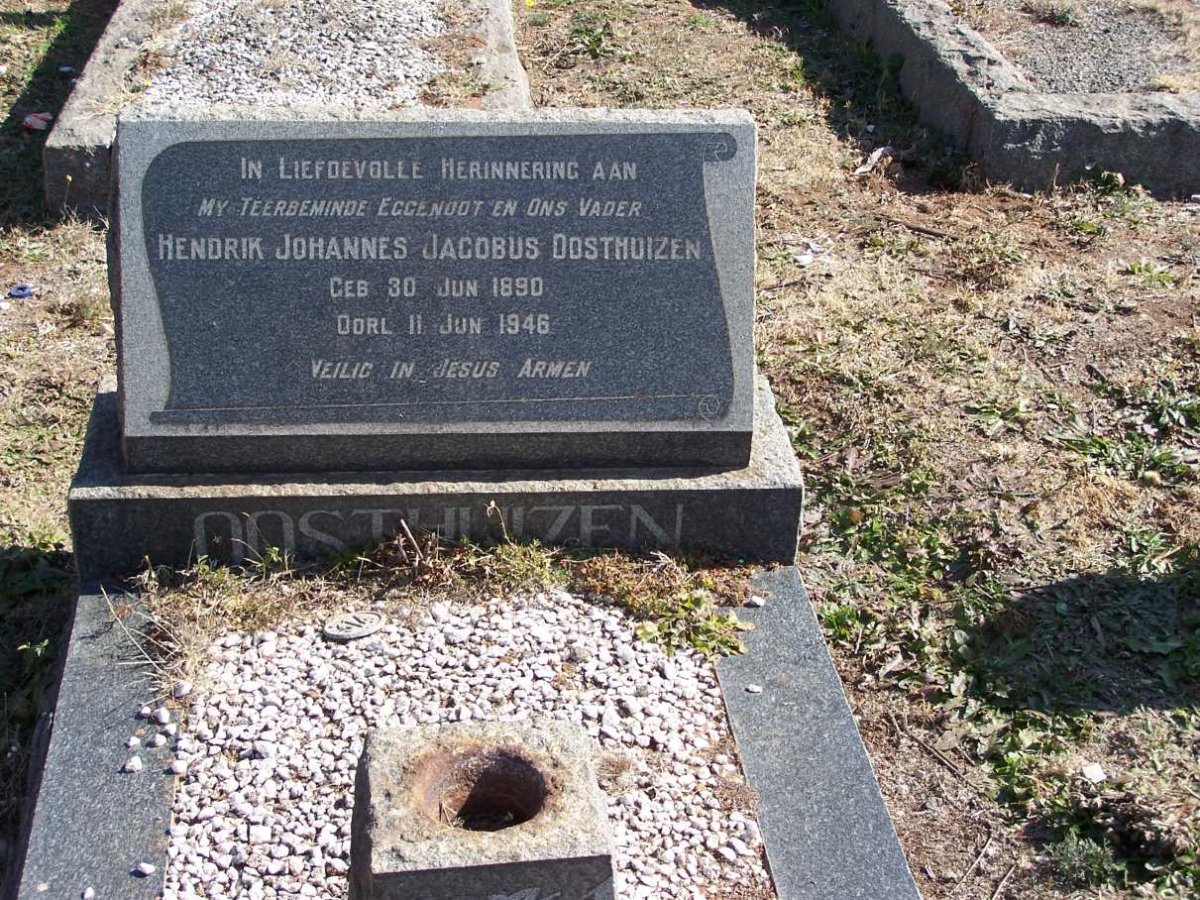 OOSTHUIZEN Hendrik Johannes Jacobus 1890-1946