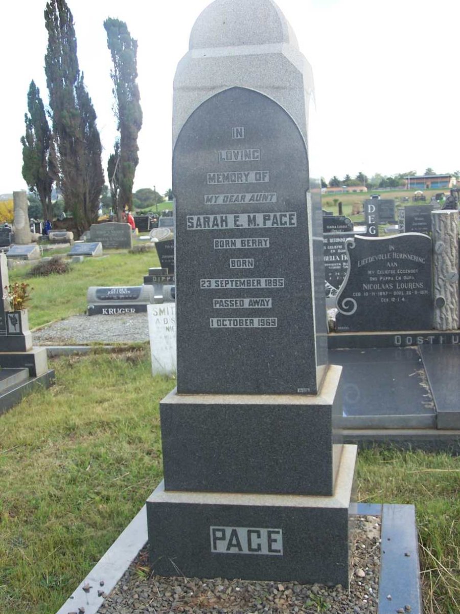 PAGE Sarah E.M. nee BERRY 1885-1969