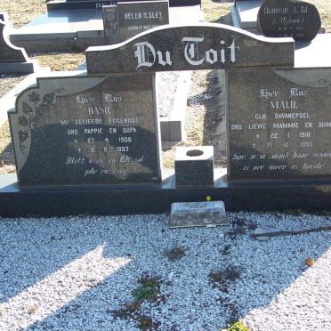 TOIT Basie, du 1905-1983 &amp; Malie SWANEPOEL 1910-1995