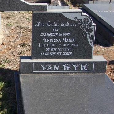 WYK Hendrina Maria, van 1915-2004