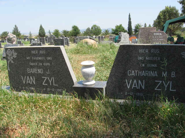 ZYL Barend J., van 1904-1987 & Catharina M.B. 1910-