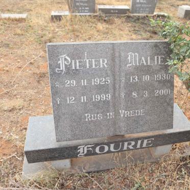FOURIE Pieter 1925-1999 & Malie 1930-2001