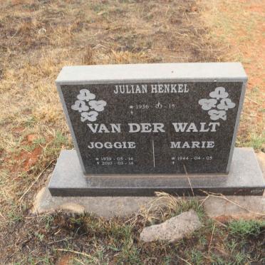 WALT Joggie, van der 1939-2010 & Marie 1944-