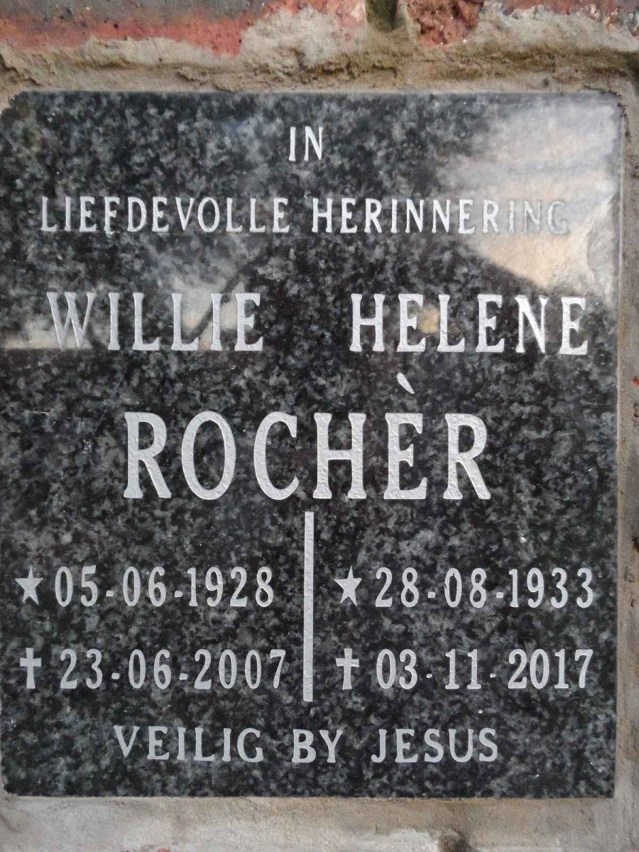 ROCHER Willie 1928-2007 & Helene 1933-2017