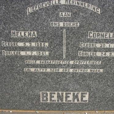 BENEKE Cornelis 1880-1951 &amp; Helena 1885-1951