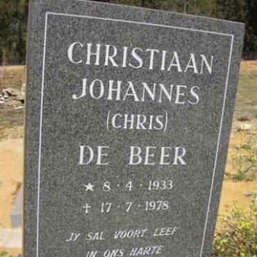 BEER Christiaan Johannes, de 1933-1978
