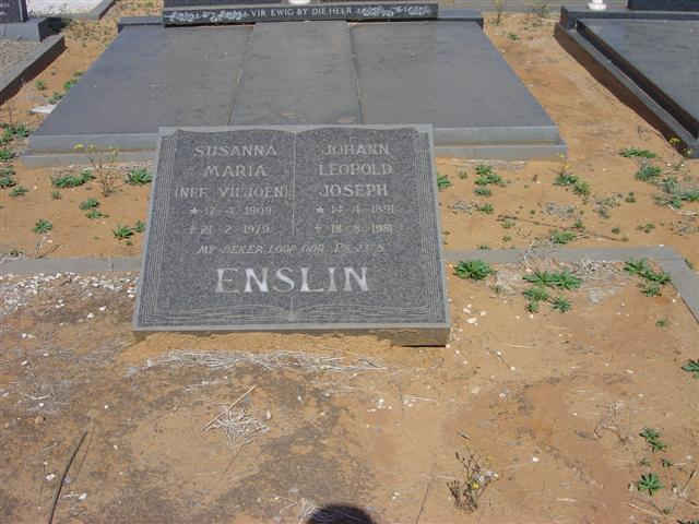 ENSLIN Johann Leopold Joseph ??-?? & Susanna Maria VILJOEN 1909-1979