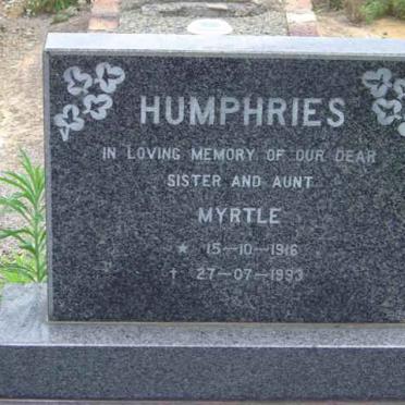 HUMPHRIES Myrtle 1916-1993
