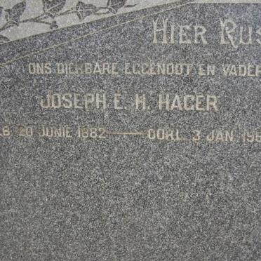 HAGER Joseph E.H. 1882-1952