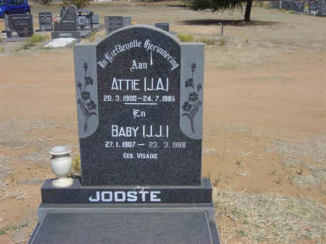 JOOSTE J.A. 1900-1985 & J.J. VISAGIE 1907-1988