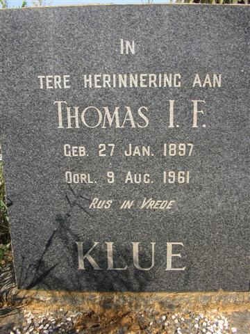 KLUE Thomas I.F. 1897-1961
