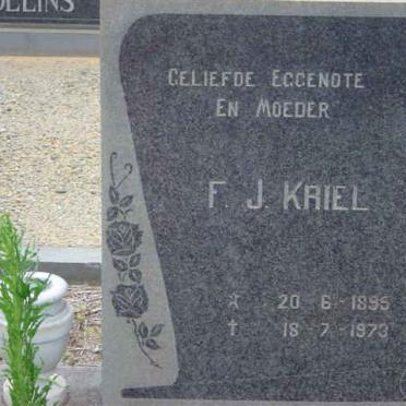 KRIEL F.J. 1895-1973