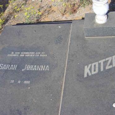 KOTZE Sarah Johanna -1980