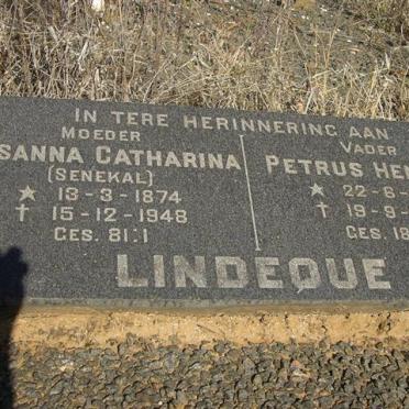 LINDEQUE Petrus Hendrik 1874-1959 &amp; Susanna Catharina SENEKAL 1874-1948