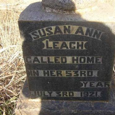 LEACH Susan Ann -1921