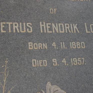 LOUW Petrus Hendrik 1880-1957