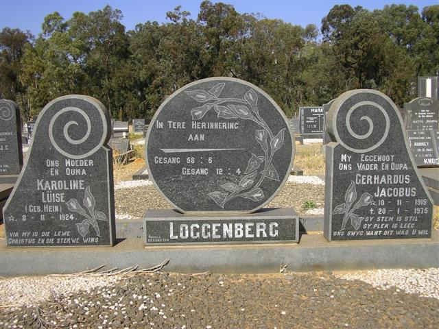 LOGGENBERG Gerhardus Jacobus 1919-1975 & Karoline Luise HEIN -1924