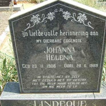 LINDEQUE Johanna Helena 1906-1989