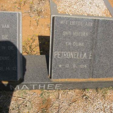 MATHEE Petronella E. 1914-