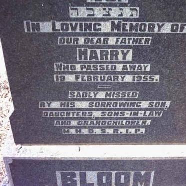 BLOOM Harry -1955
