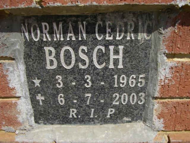 BOSCH Norman Cedric 1935-2003