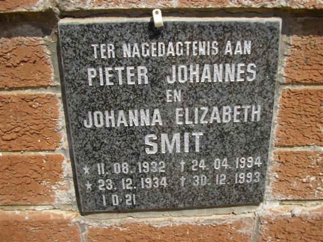 SMIT Pieter Johannes 1932-1994 & Johanna Elizabeth 1934-1994