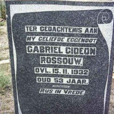 ROSSOUW Gabriel Gideon -1932