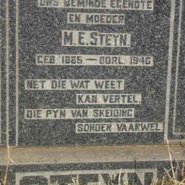 STEYN M.E. 1885-1946